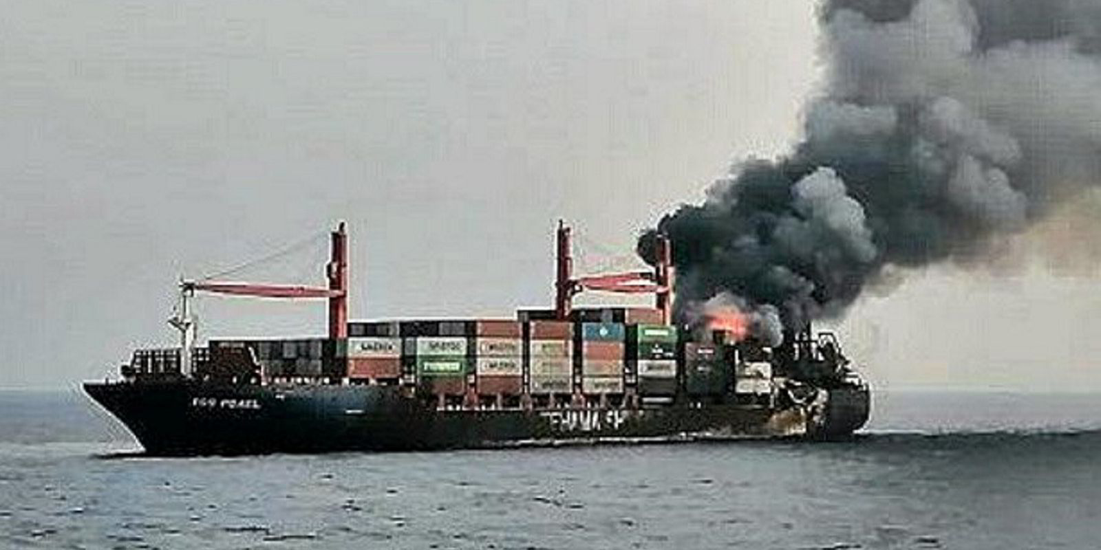 Burnedout container ship TSS Pearl reported to have sunk in Red Sea TradeWinds