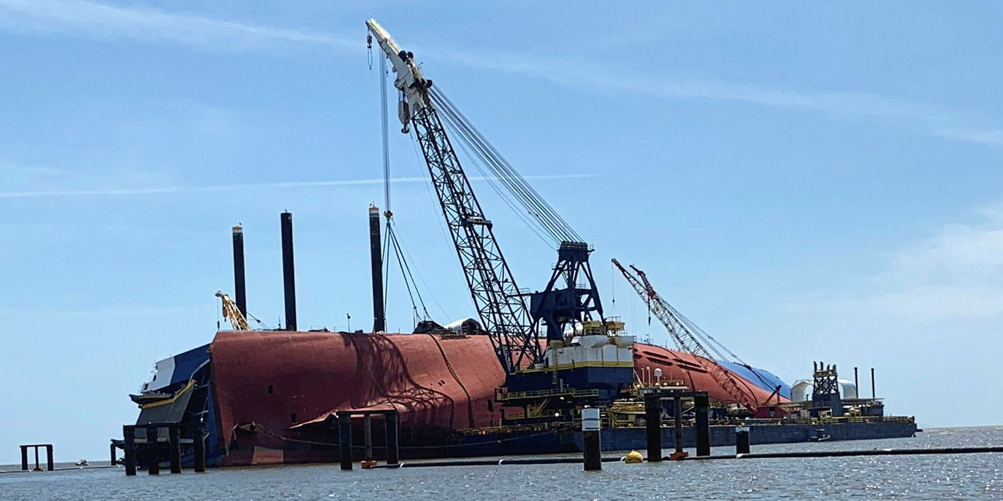 Golden Ray salvage suspended amid Covid19 outbreak TradeWinds