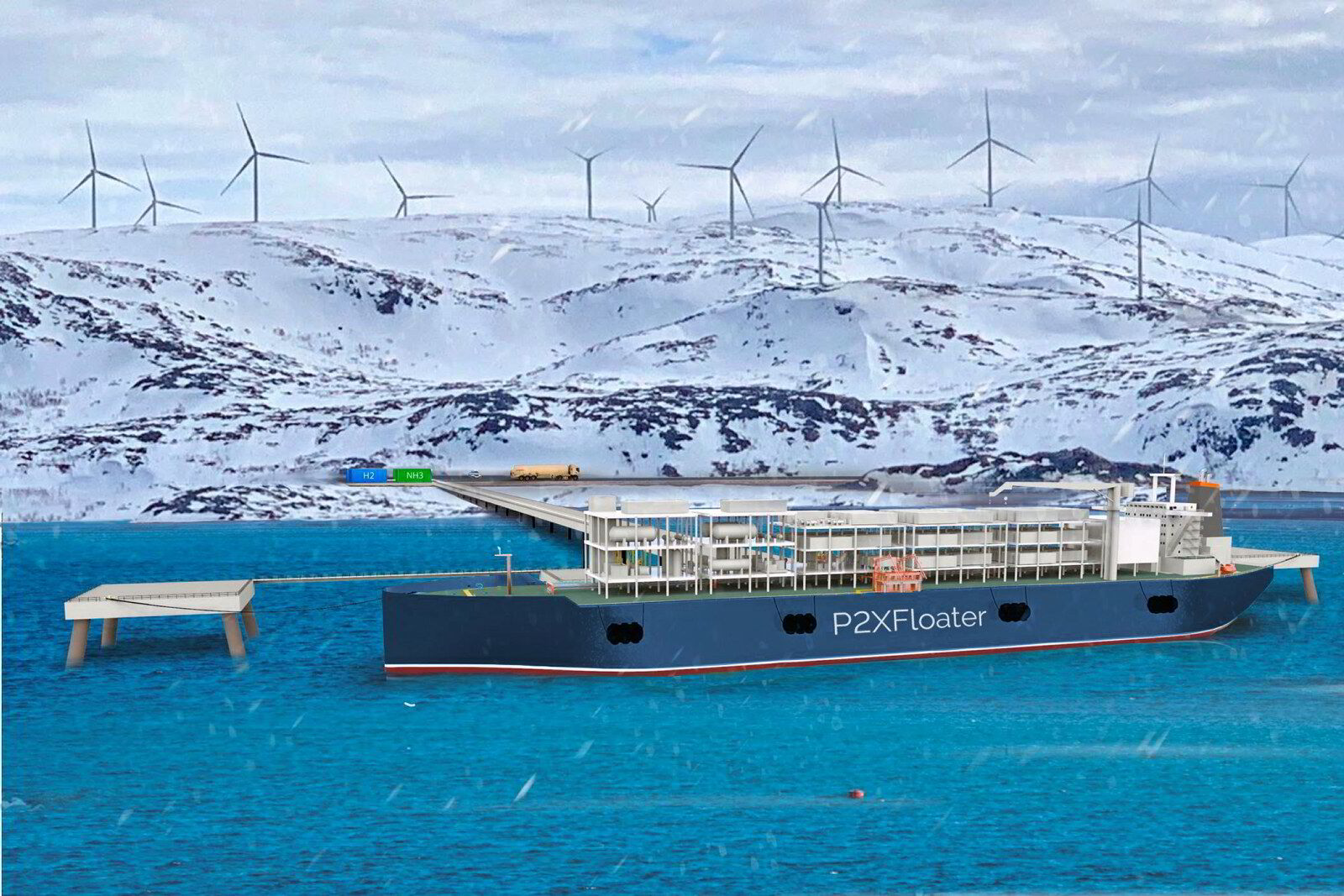Gigascale Greenland wind-to-floating hydrogen plan unveiled by