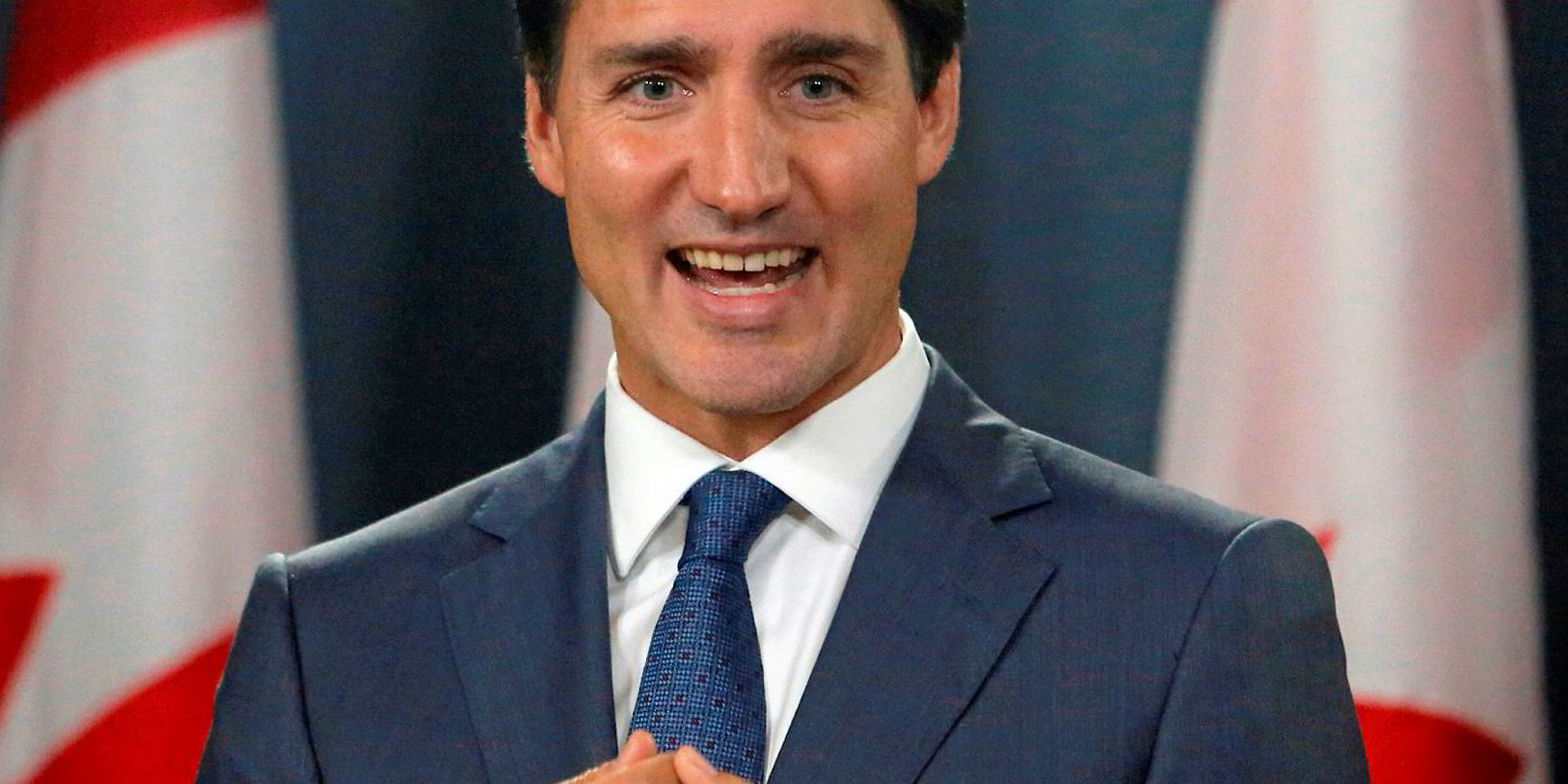 Canadian Prime Minister Justin Trudeau Wins Throwing Salmon