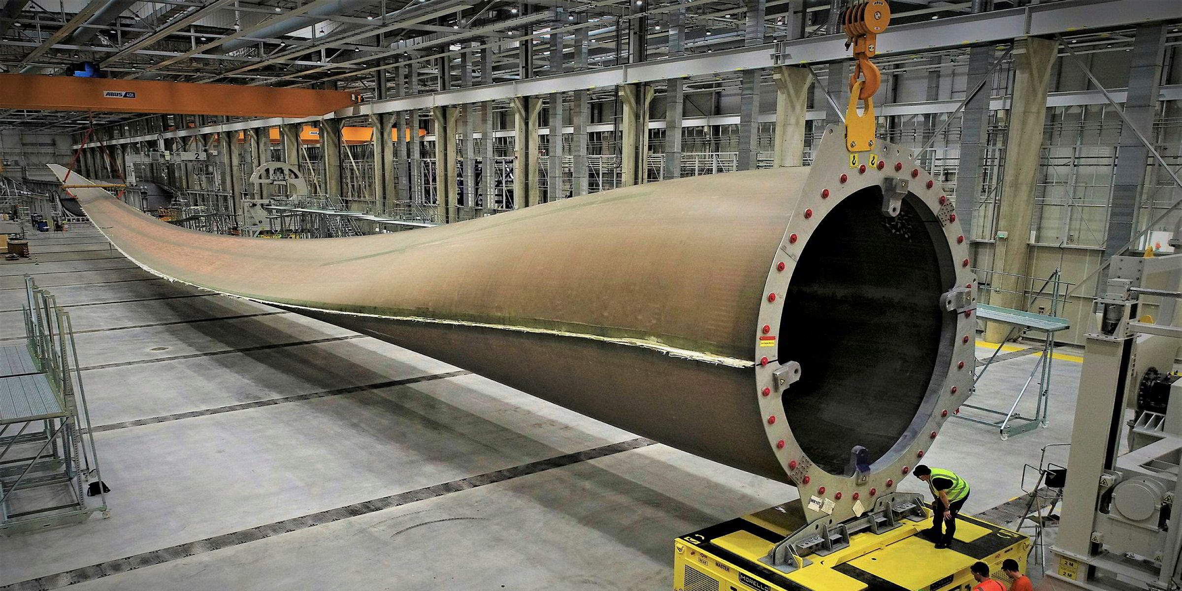 World's first 100metreplus wind turbine blade out of moulds Recharge