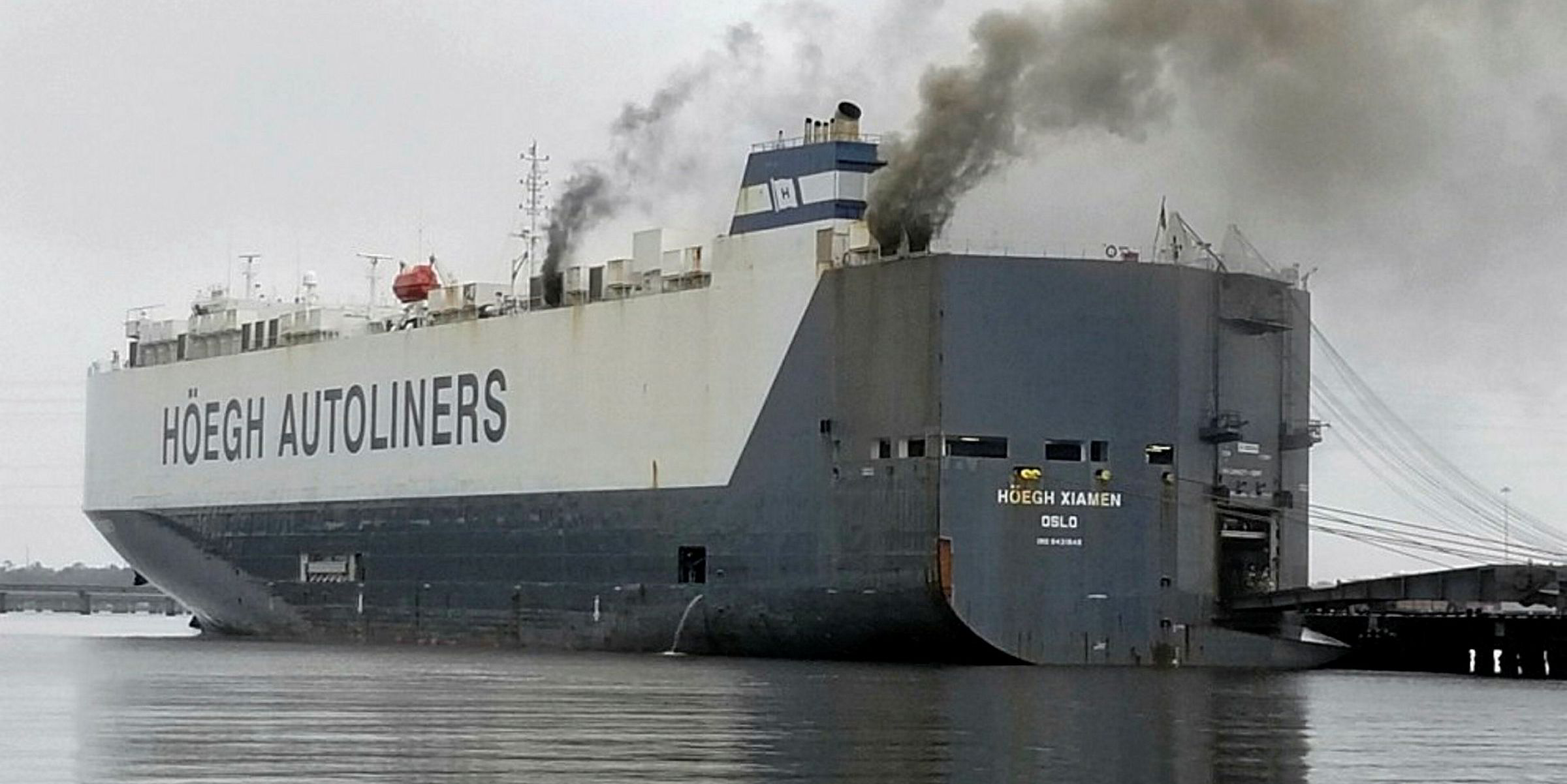 Hoegh car carrier fire still 'an active incident', responders say