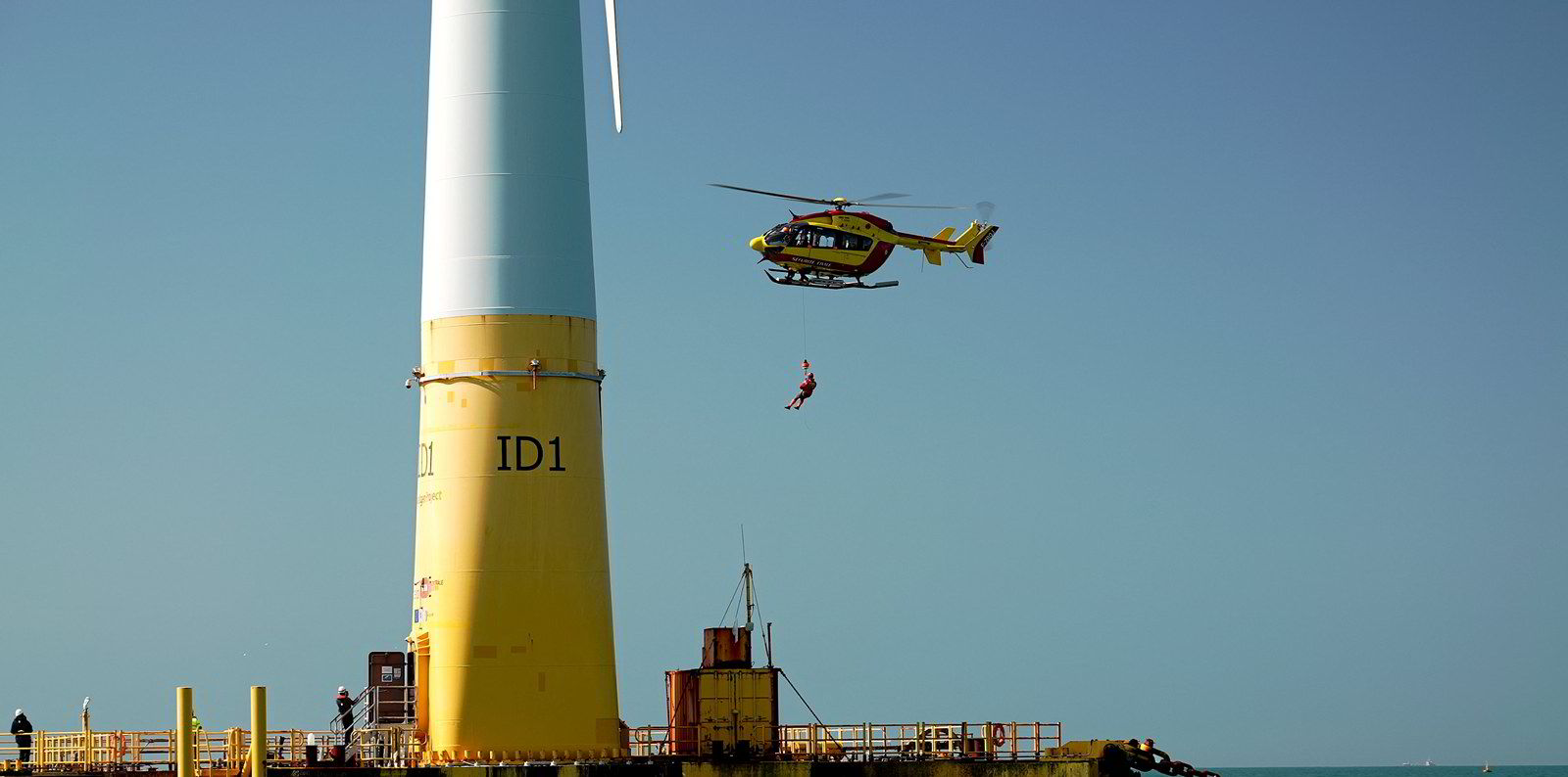 Pilot Project French Floating Wind Prototype Pioneers Helicopter