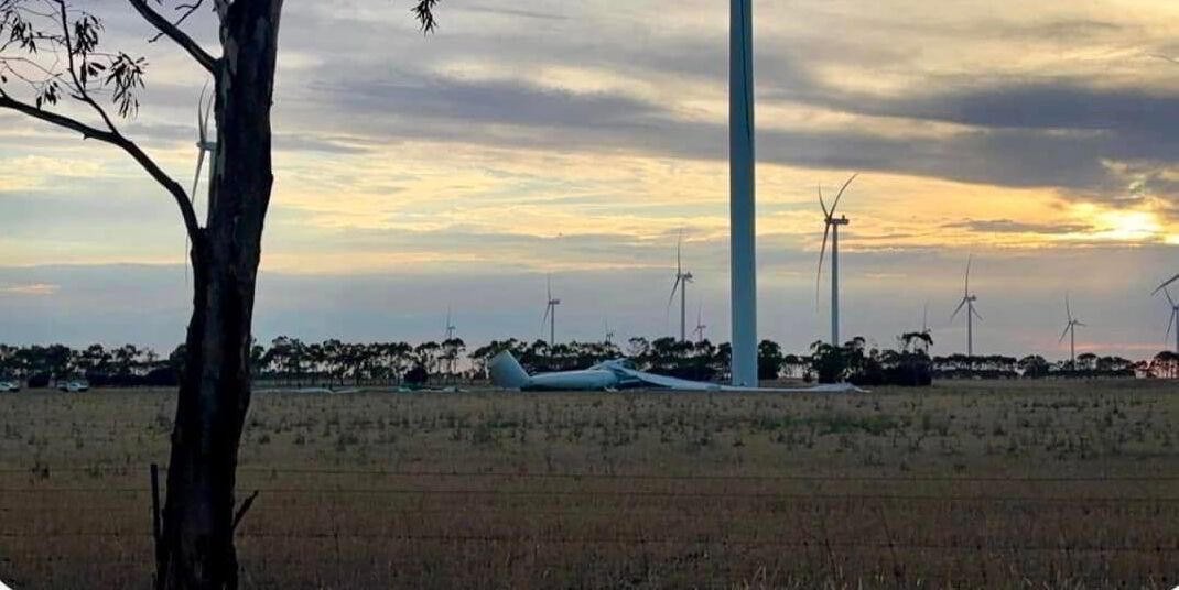 Vestas wind turbine floored by potential lightning strike