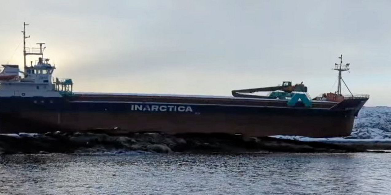 Footage shows Russian cargo ship severely damaged after rocky grounding ...