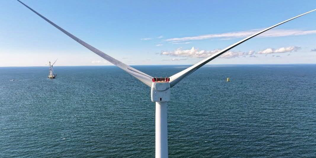 Now broken Vineyard Wind turbine is struck by lightning