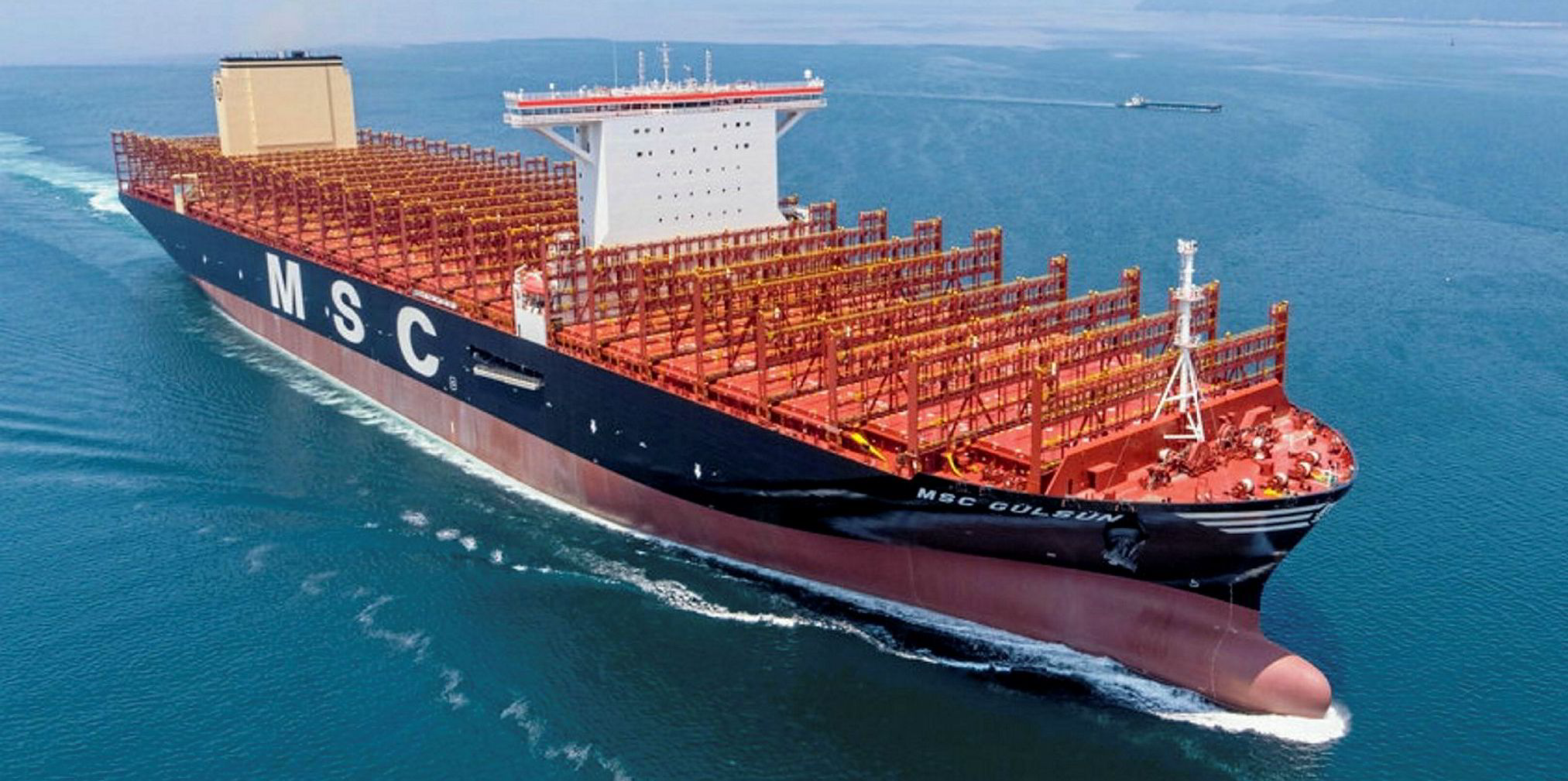 World biggest ship by capacity (23,756 TEU) 400m long and 61 wide. 