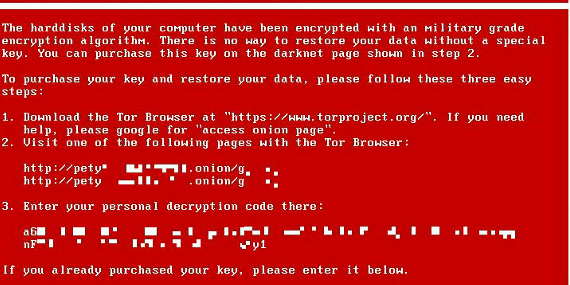 Please enter it below. Petya вирус. NOTPETYA вирус.