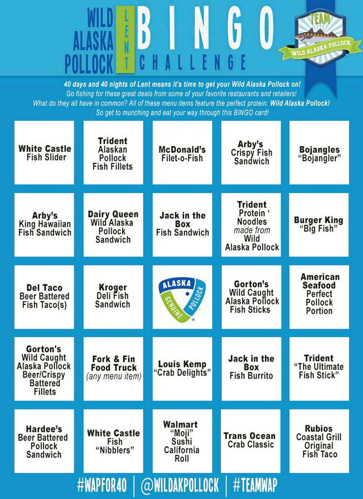 Alaska pollock group unveils bingo challenge for Lent