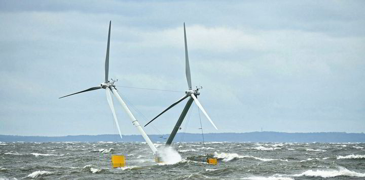 Heads together: twin-rotored floating wind flagship sails through ...