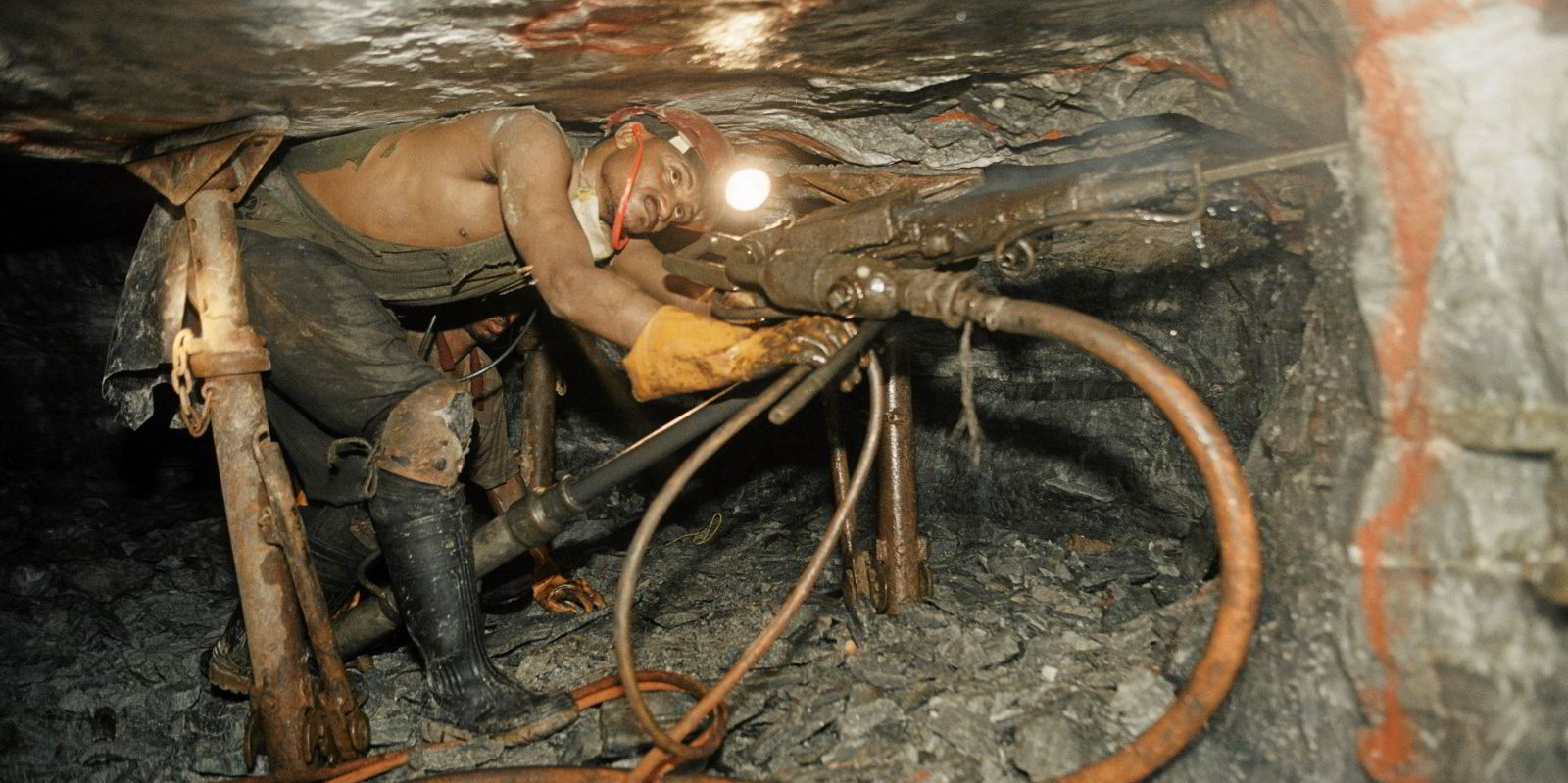 inside a gold mine