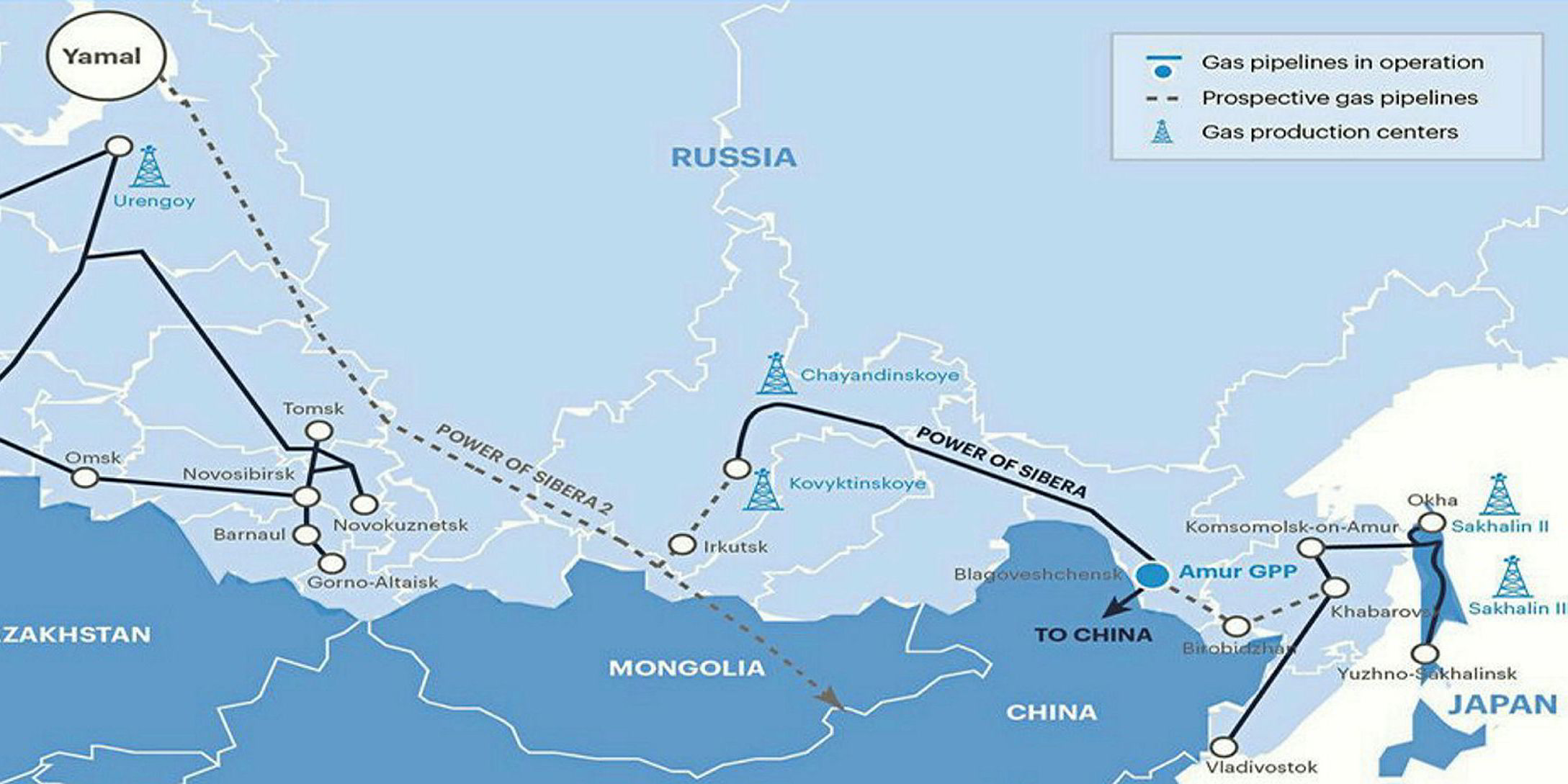 Сила сибири газопровод схема