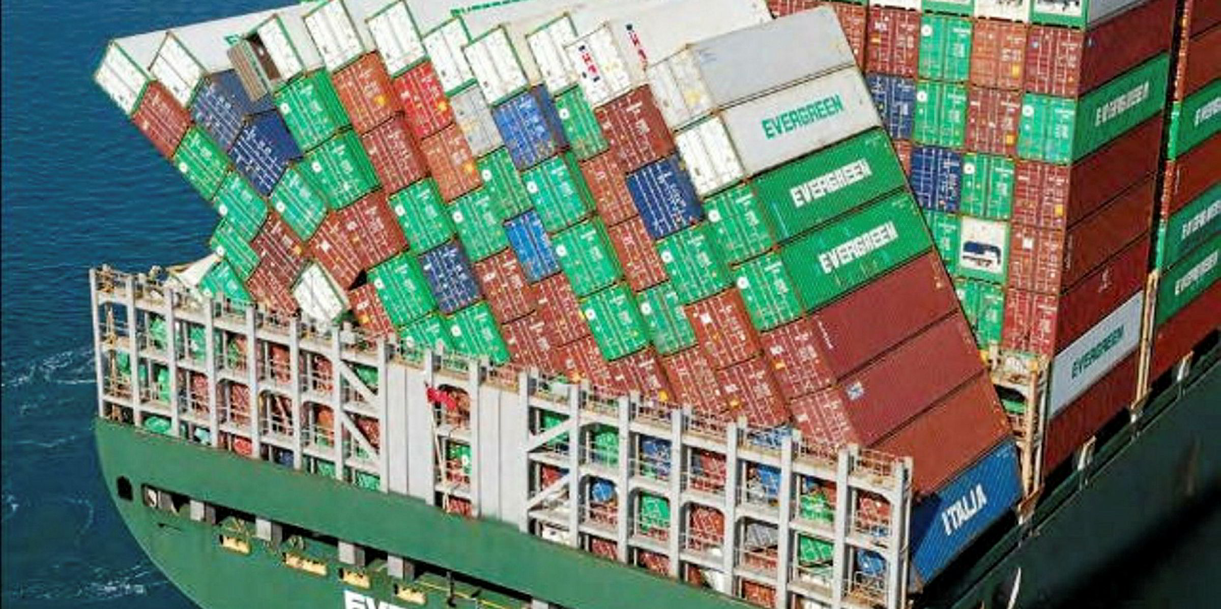 Poor stowage blamed for container collapse on Evergreen boxship ...