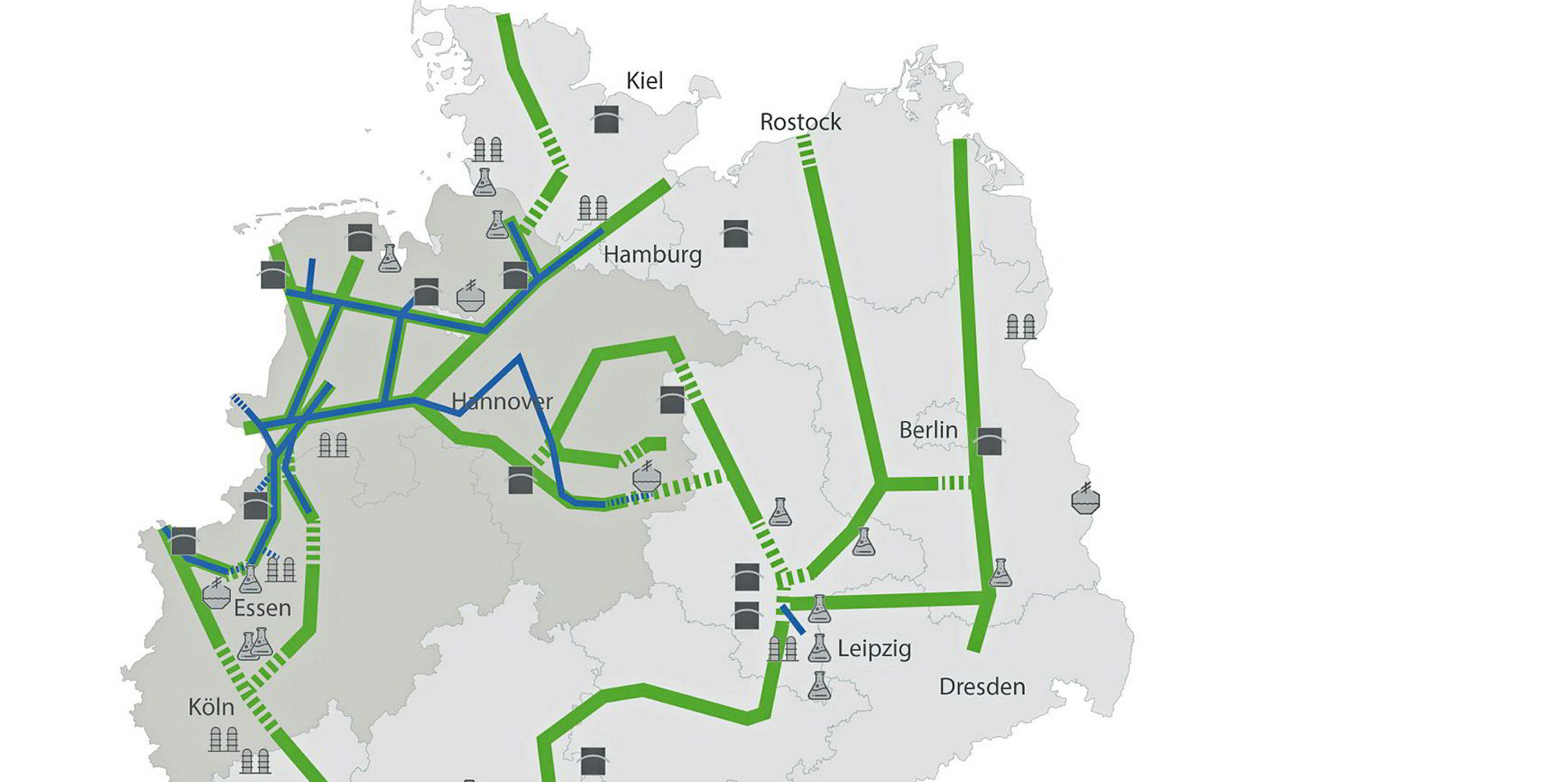 Linde Hydrogen Pipeline Map