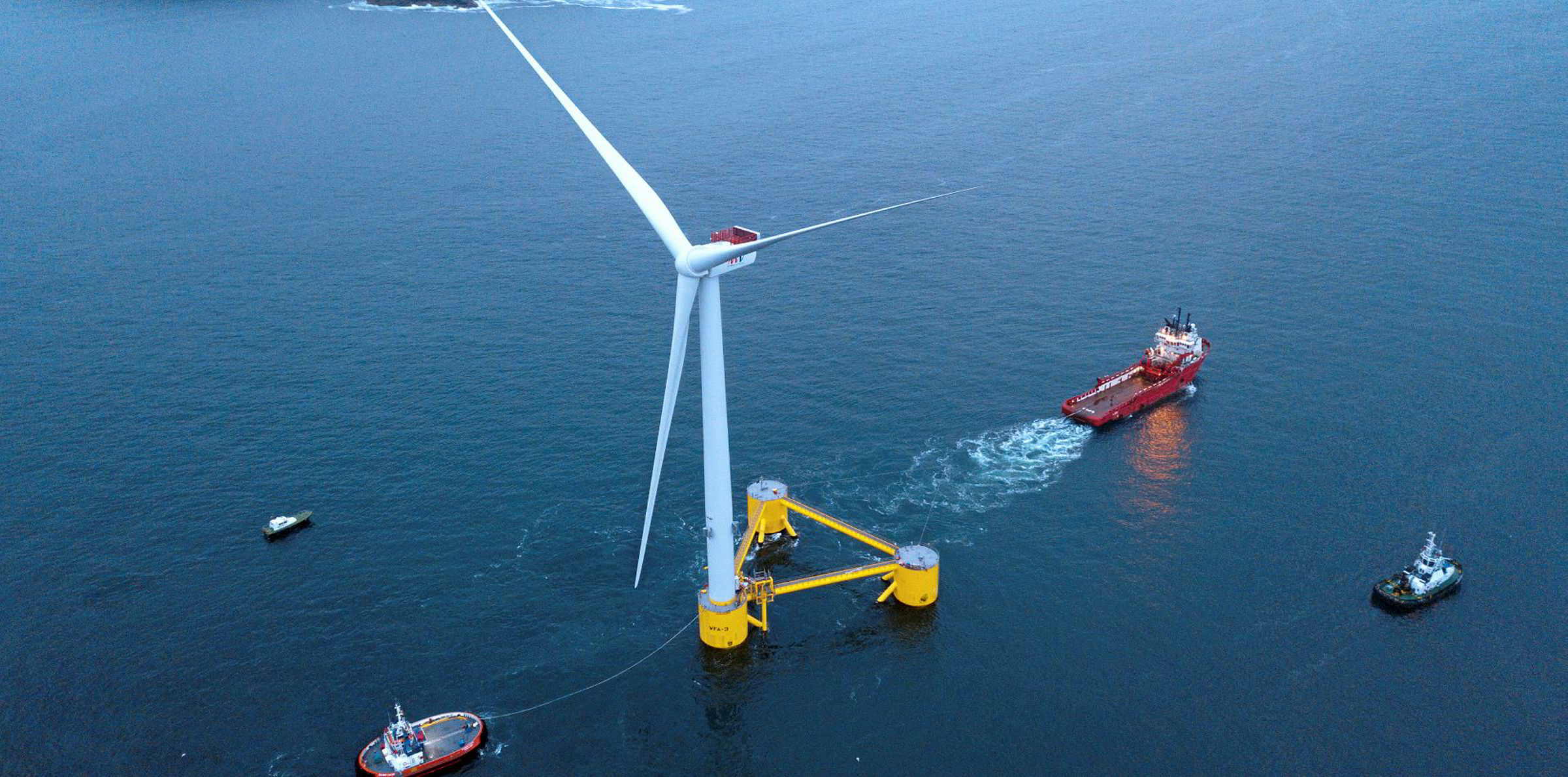 Flagship heads out for Atlantic Ocean&#39;s first floating wind array | Recharge